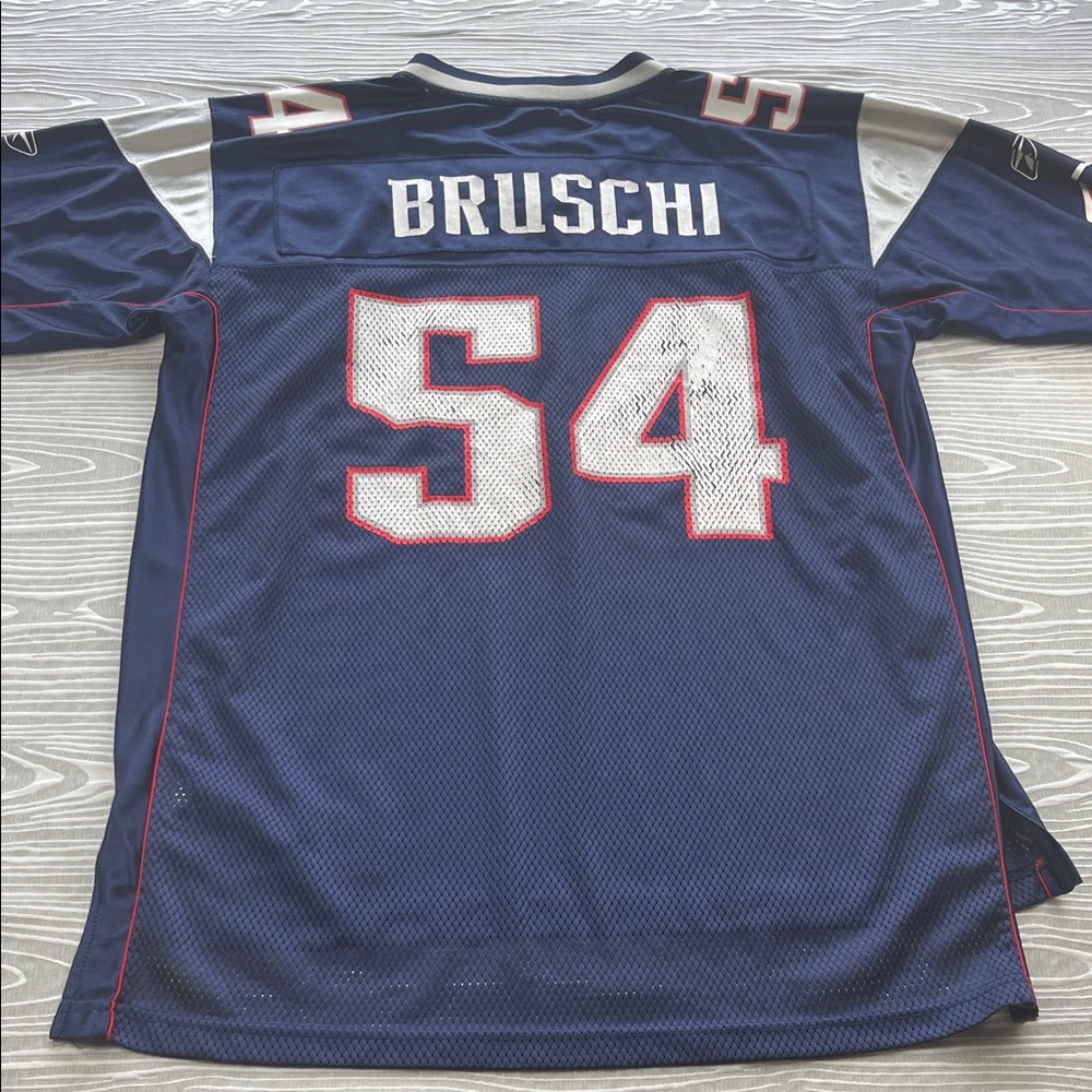 NFL Reebok New England Patriots #54 BRUSCHI jersey Size Large Pre Owned